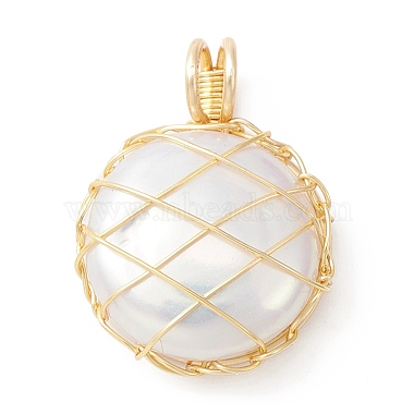 Natural Baroque Pearl Keshi Pearl Pendants(PALLOY-JF02136)-2