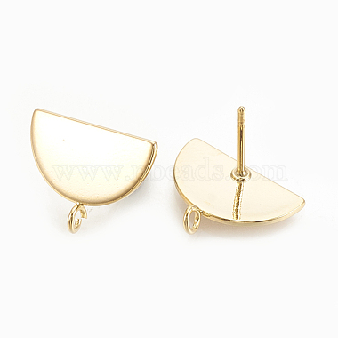 Brass Stud Earrings Findings(KK-S345-191G)-2