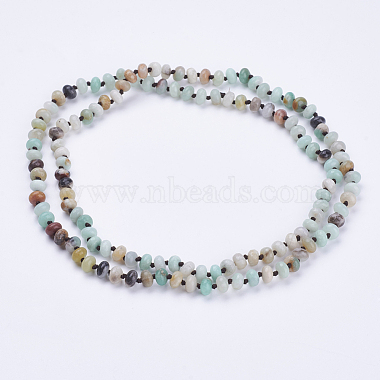 Natural Amazonite Beaded Multi-use Necklaces/Wrap Bracelets(NJEW-K095-A09)-2
