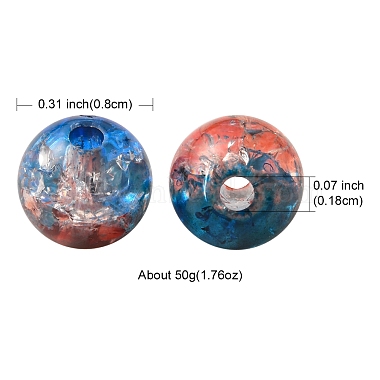 50g de perles acryliques craquelées transparentes(CACR-YW0001-01A)-4