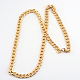 Vacuum Plating 201 Stainless Steel Curb Chains  Necklaces(NJEW-R063-31G)-2