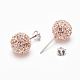 Valentines Day Gift for Her 925 Sterling Silver Austrian Crystal Rhinestone Ear Stud(Q286G201)-1