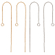 8Pcs 2 Color Brass Stud Earring Findings(KK-BBC0009-81)-1