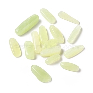 Natural New Jade Beads, No Hole/Undrilled, Nuggets, 26~48x10~14x7.5~8.5mm(G-A023-03)