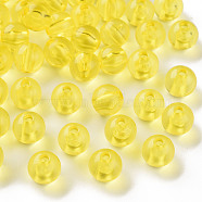 Transparent Acrylic Beads, Round, Yellow, 8x7mm, Hole: 2mm, about 1745pcs/500g(MACR-S370-A8mm-717)