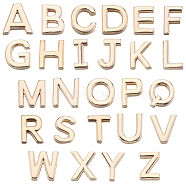 26Pcs 26 Styles Brass Charms, Real 18K Gold Plated, Letter, Letter A~Z, 7~8.5x4~7.5x2mm, Hole: 1mm, 1pc/style(KK-SC0004-03)