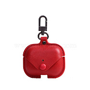 Imitation Leather Wireless Earbud Carrying Case, Earphone Storage Pouch, Red, 52x65mm(PAAG-PW0010-009B)