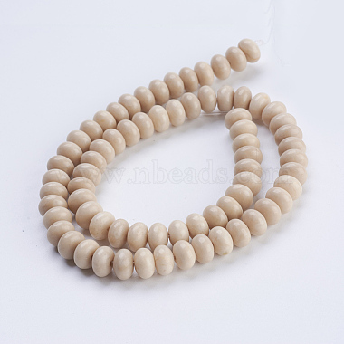 Natural Petrified Wood Beads Strands(G-P354-07-8x5mm)-2