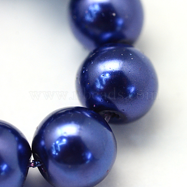 Baking Painted Pearlized Glass Pearl Round Bead Strands(X-HY-Q330-8mm-19)-3