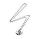 Ожерелья с подвесками в виде черепа и стразами на цепочках Роло(NJEW-F309-07)-2