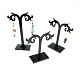 Black Pedestal Earring Tree Stand Jewelry Display Holder Showcase(X-PCT044)-1