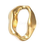 Ion Plating(IP) 304 Stainless Steel Linking Rings, Irregular Oval Connector, Real 18K Gold Plated, 20.5x14.5x3mm, Inner Diameter: 16x5mm(STAS-M323-40G)