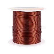 Round Copper Wire Copper Beading Wire for Jewelry Making, Long-Lasting Plated, Saddle Brown, 24 Gauge, 0.5mm, about 75.45 Feet(23m)/roll(YS-TAC0004-0.5mm-05)