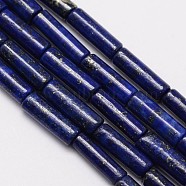 Natural Lapis Lazuli Column Bead Strands, Dyed, 13x4mm, Hole: 1mm, about 30pcs/strand, 15.3 inch(G-M264-15)