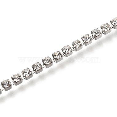 304 bracelets de chaîne de tasse de strass en acier inoxydable(AJEW-B004-01B)-3