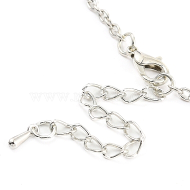 Valentine's Day Acrylic Pendant Necklace with Zinc Alloy Chains(NJEW-D049-01C-P)-3