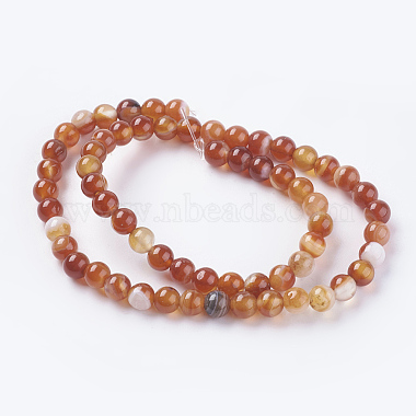 Natural Striped Agate/Banded Agate Beads Strands(X-G-G591-6mm-03)-2