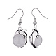 Natural Quartz Crystal Dolphin Dangle Earrings with Crystal Rhinestone(EJEW-A092-20P-01)-3