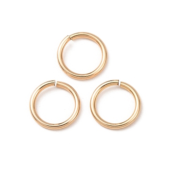 1/20 14K Gold Filled Open Jump Rings, Yellow Gold Filled Saw Cut Round, Real 14K Gold Filled, 21 Gauge, 6.5x0.76mm, Inner Diameter: 5.1mm
