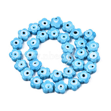 Chapelets de perles vernissées manuelles(LAMP-N029-008B)-2