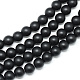 Chapelets de perle en pierre noire synthétique(G-R345-8mm-38)-1