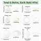 24Pcs 6 Styles Natural Freshwater Shell Pendants(SHEL-SC0002-01)-2