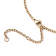 Titanium Steel Initial Letter Rectangle Pendant Necklace for Men Women(NJEW-E090-01G-08)-4