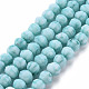 Mèches de perles de verre craquelé peintes au four opaque(EGLA-S174-20A)-1