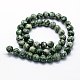 Natural Green Spot Jasper Beads Strands(X-G-I199-30-6mm)-2