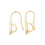 Brass Earring Hooks, Cadmium Free & Lead Free, Real 24K Gold Plated, 20x2mm, Hole: 5x3mm, Pin: 0.8mm(KK-H502-11G-01)