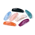 Opaque Acrylic Spacer Bars, Arch, Two Tone, 2-Hole, Mixed Color, 10~10.5x41x13mm, Hole: 1.5mm(OACR-T030-23M)