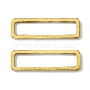 Brass Linking Rings, Rectangle, Raw(Unplated), 6x20x1mm, Inner Diameter: 4x18mm(KK-B085-04C)
