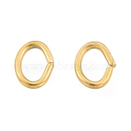 304 Stainless Steel Jump Rings, Open Jump Rings, Oval, Golden, 7x5x1mm, 18 Gauge, Inner Diameter: 3x5mm(STAS-N092-172A-01G)