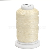 Waxed Polyester Cord, Flat, Bisque, 1mm, about 76.55 yards(70m)/roll(YC-E011-A-02)