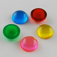 Transparent Resin Cabochons, Dome, Half Round, Mixed Color, 20x6~9mm(CRES-Q092-20mm-M)