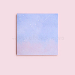 Cute Sky Pattern Memo Pad Sticky Notes, Sticker Tabs, for Office School Reading, Square, Lilac, 80x80x7mm, 80sheets/pc(OFST-PW0001-307F)