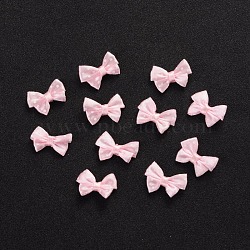Spot Ribbon Hair Bows, Fabric Material in Polka Dots Design, good for Dress & Hair Jewelry Decoration, Pink, about 17~18mm wide, 24mm long(DBF020-1)