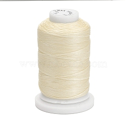 Waxed Polyester Cord, Flat, Bisque, 1mm, about 76.55 yards(70m)/roll(YC-E011-A-02)