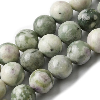 Natural Peace Jade Beads Strands, Round, 10.5~11mm, Hole: 1.4mm, about 36pcs/strand, 14.69''(37.3cm)