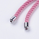 Nylon Twisted Cord Bracelet Making(MAK-F018-P-RS)-5