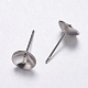 304 Stainless Steel Stud Earrings Findings(X-STAS-K146-018-8mm)-1