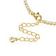 Cubic Zirconia Classic Tennis Necklace with Flower Links(NJEW-N048-01F)-2