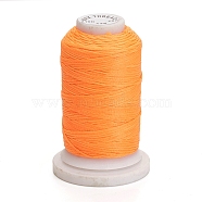 Waxed Polyester Cord, Flat, Orange, 1mm, about 76.55 yards(70m)/roll(YC-E011-A-13)