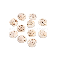 Natural Shiva Eye Shell Beads, Dyed, PeachPuff, Size: about 13~16mm long, 4~7mm thick, hole: 2mm, about 360pcs/500g(BSHE-S090)