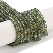 Natural Green Apatite Beads Strands, Faceted, Round, Grade A, 4~4.5mm, Hole: 0.7mm, about 97~101pcs/strand, 15.31~15.51 inch(38.9~39.4cm)(G-G105-A01-03)