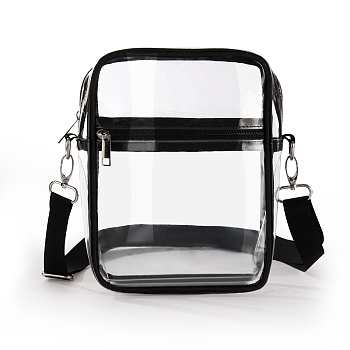 Women's Shoulder Bags, Transparent Ita Bags, Display Collector Bag for Anime Cosplay, Black, 23x17.5x7cm