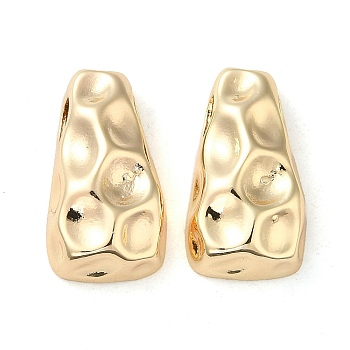Brass European Bead, Large Hole Beads, Trapezoid, Real 18K Gold Plated, 22x12x6.5mm, Hole: 4.3x3mm