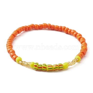 Glass Seed Beaded Stretch Bracelet for Women(BJEW-JB09577)-3
