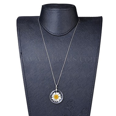 Ожерелье кулон из сухого цветка(X-NJEW-JN02390)-5
