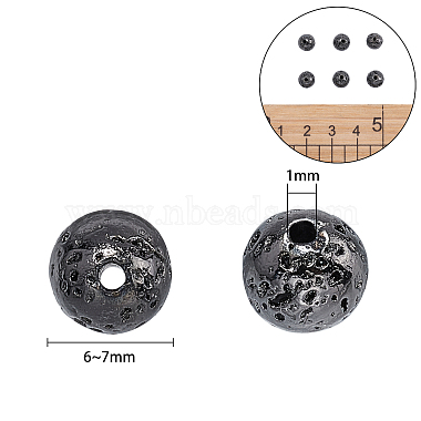 Electroplated Natural Lava Rock Beads(G-NB0001-91A)-5